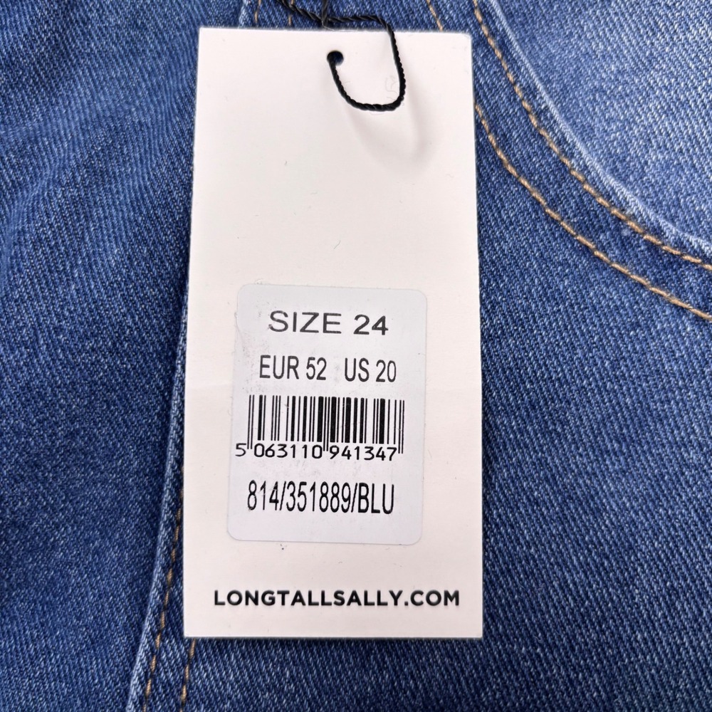 Long Tall Sally Denim Wide Leg High Rise Jeans US Plus Size 20 NWT - Picture 8 of 9